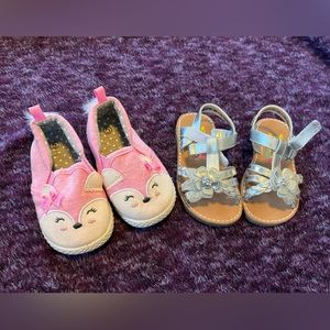 Toddler Girl Shoes. Size 5. Set of 2.
